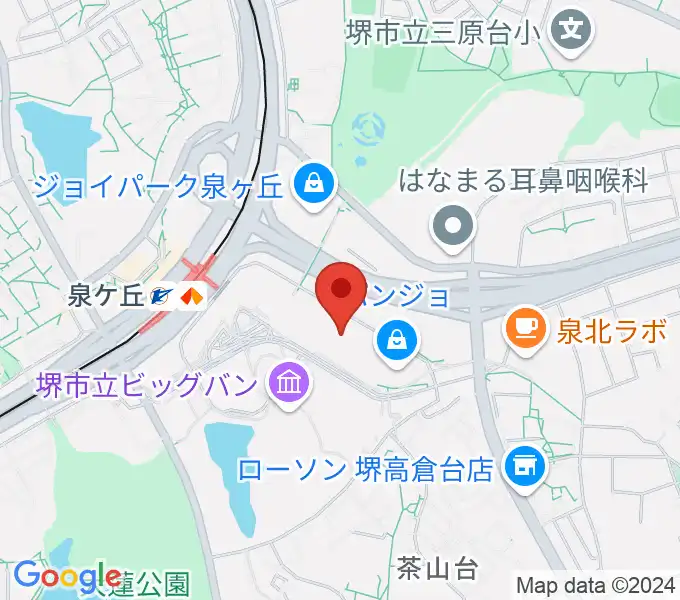 ワタナベ楽器店パンジョミュージックセンターの地図