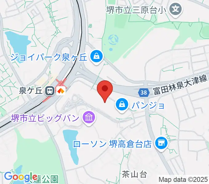 ワタナベ楽器店パンジョミュージックセンターの地図
