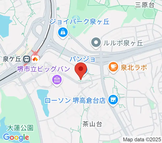 ワタナベ楽器店パンジョミュージックセンターの地図