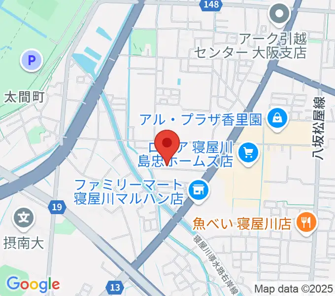 RISOおんがくいんの地図