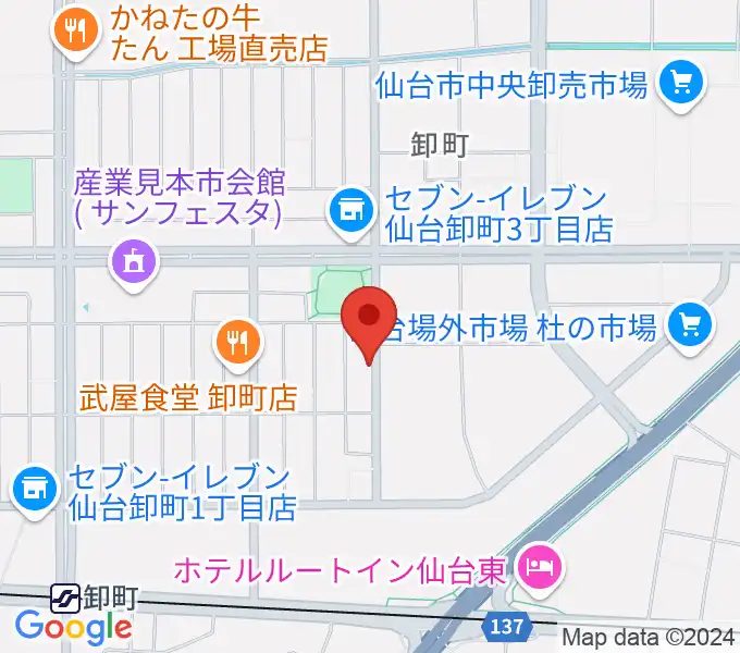 せんだい演劇工房10-BOXの地図