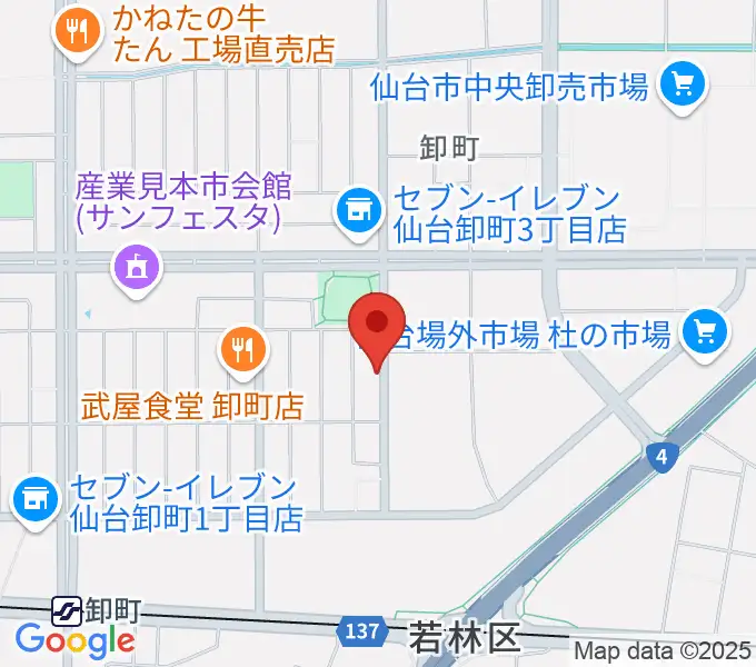 せんだい演劇工房10-BOXの地図