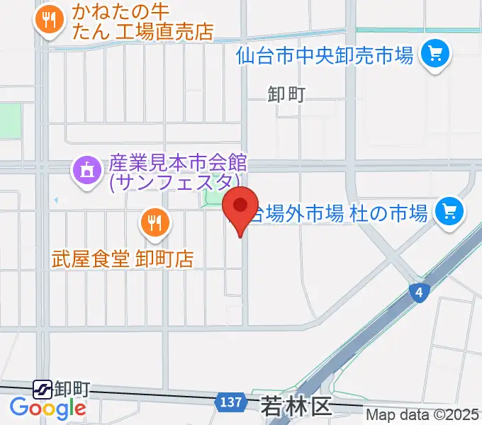せんだい演劇工房10-BOXの地図