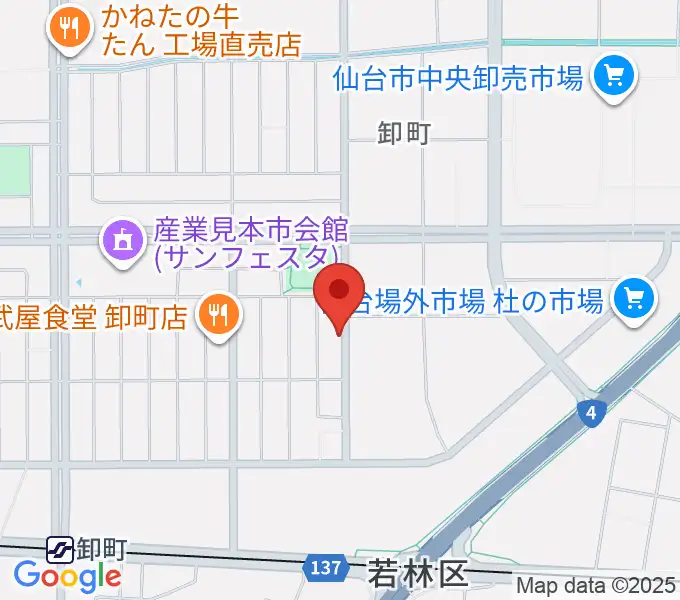 せんだい演劇工房10-BOXの地図