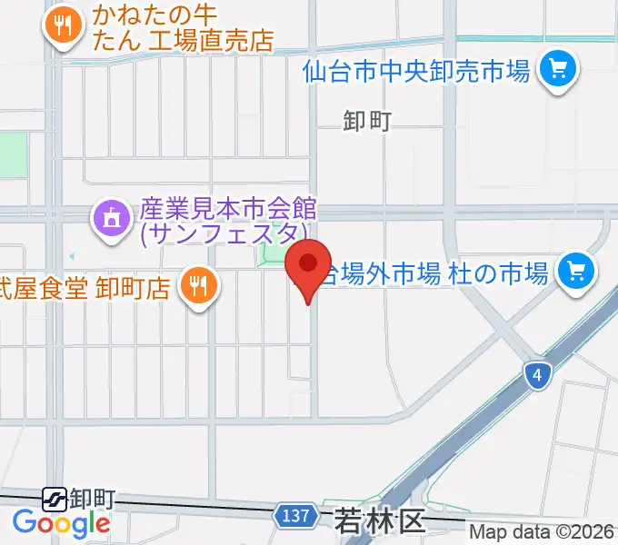 せんだい演劇工房10-BOXの地図