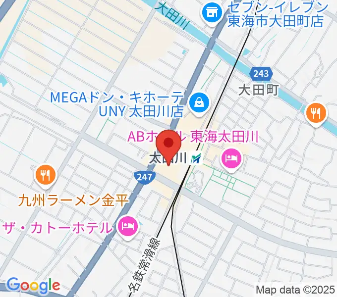東海市芸術劇場の地図