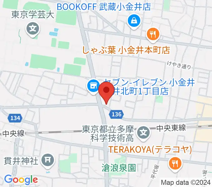 きたまちセンターの地図