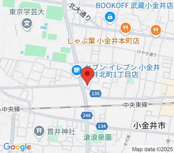 きたまちセンターの地図