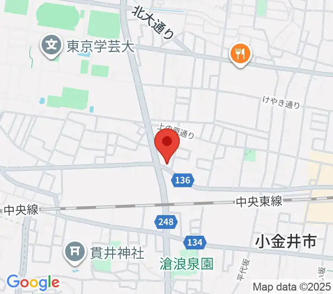 貫井北センターの地図