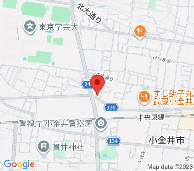 貫井北センターの地図
