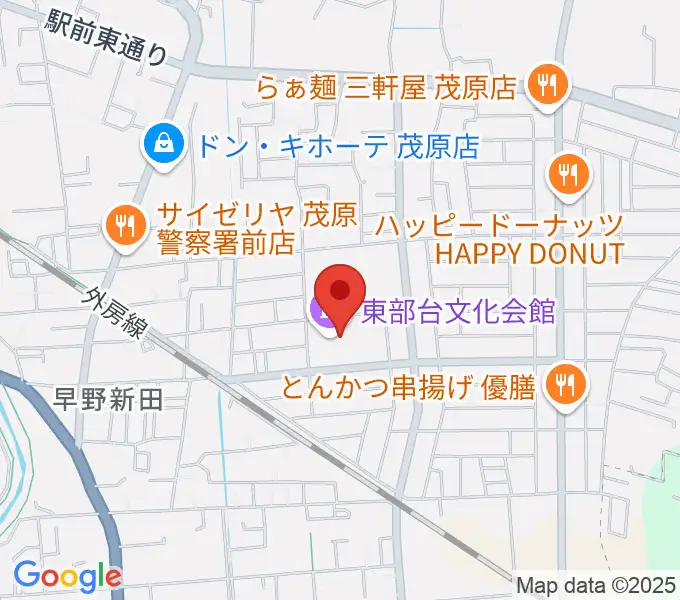 東部台文化会館の地図