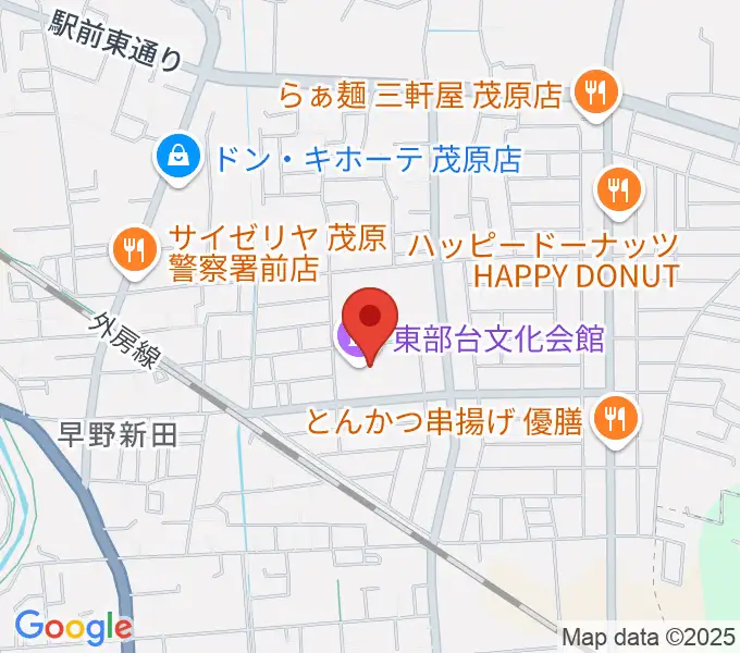東部台文化会館の地図