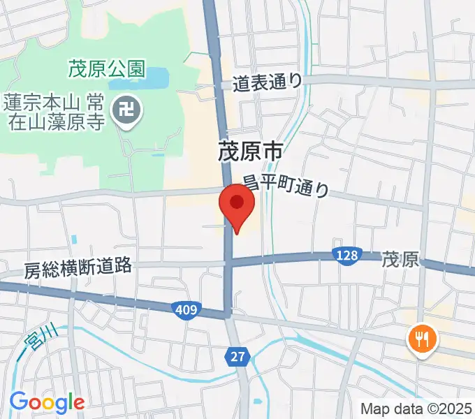 茂原市民会館の地図