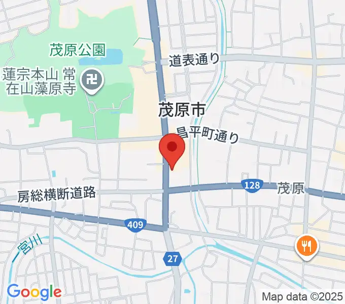 茂原市民会館の地図