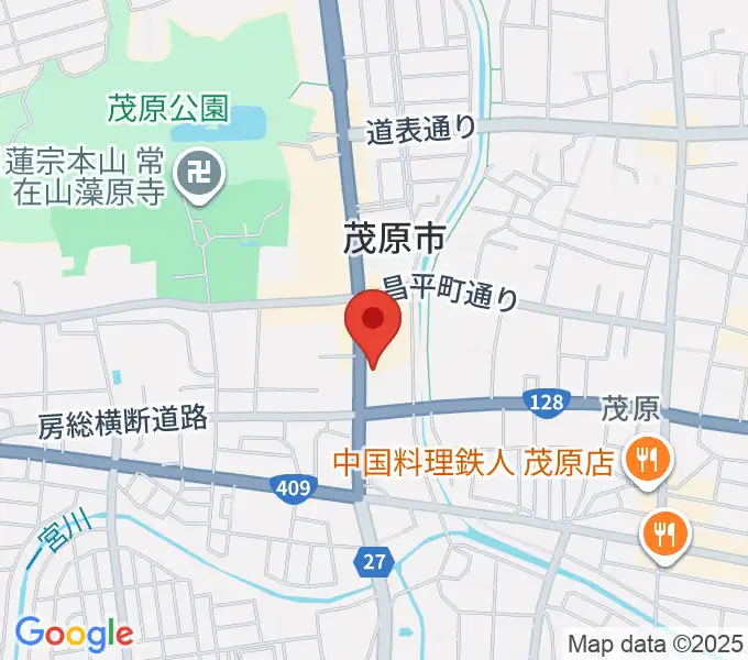 茂原市民会館の地図