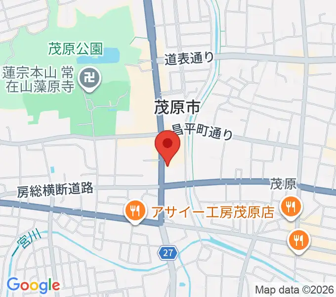 茂原市民会館の地図