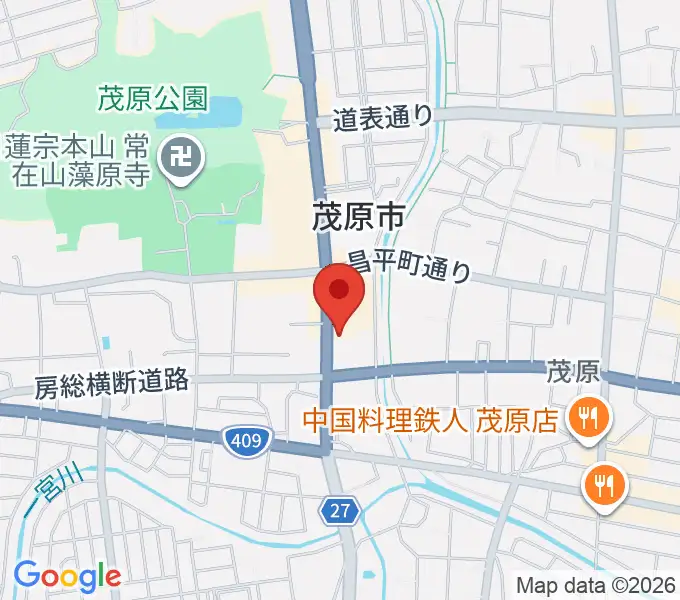 茂原市民会館の地図
