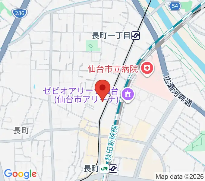 長町遊楽庵 びすた～りの地図