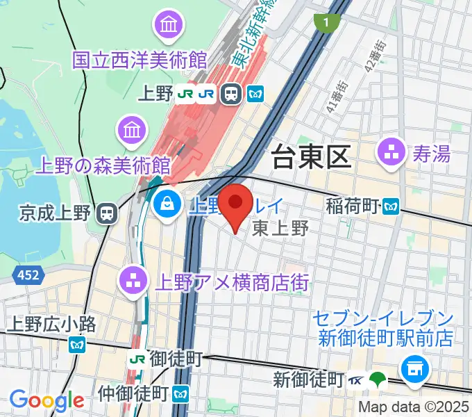 上野音横丁の地図