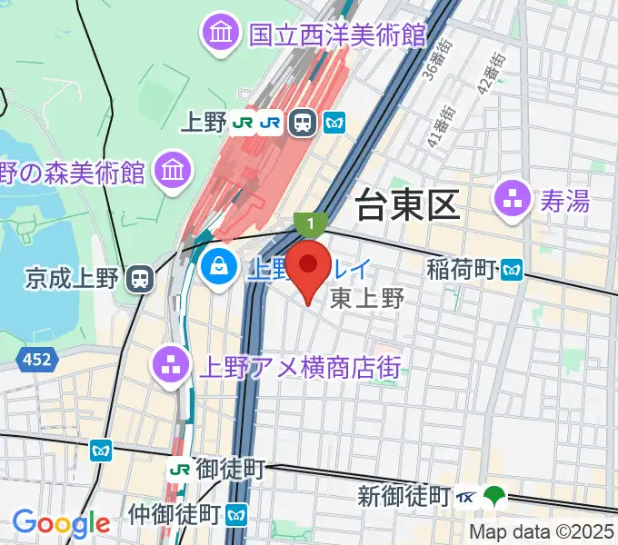 上野音横丁の地図