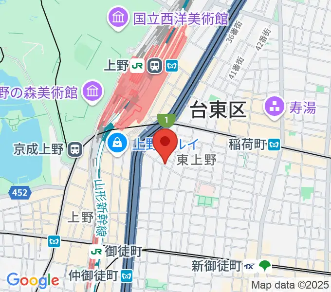 上野音横丁の地図