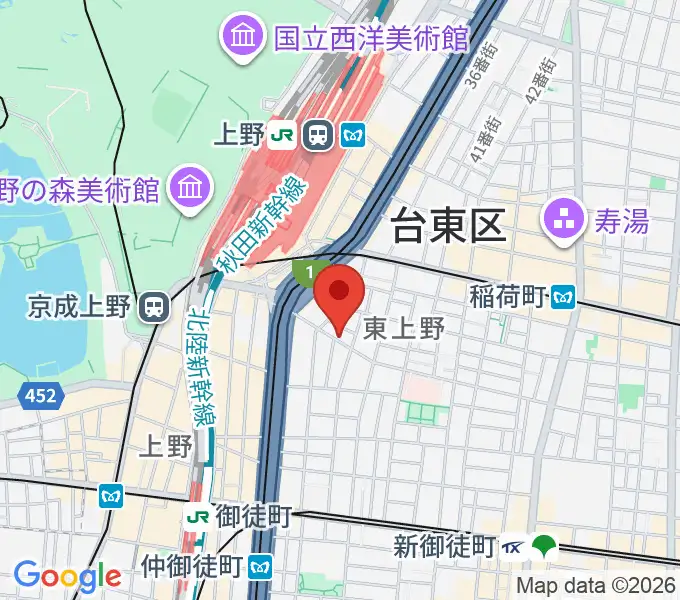 上野音横丁の地図