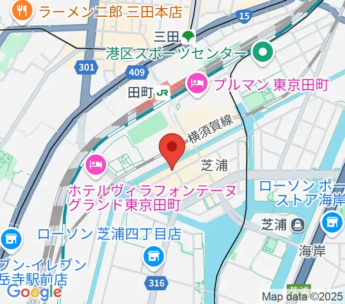 ミナトミュージックサロンの地図