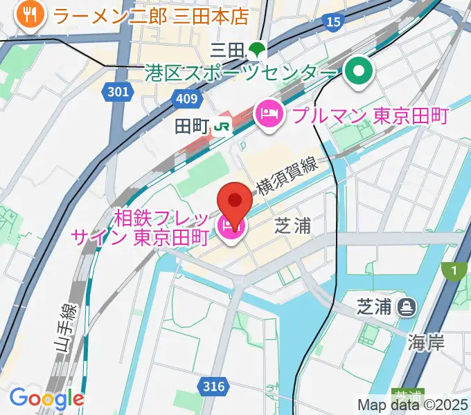 ミナトミュージックサロンの地図