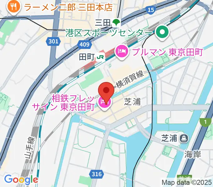 ミナトミュージックサロンの地図