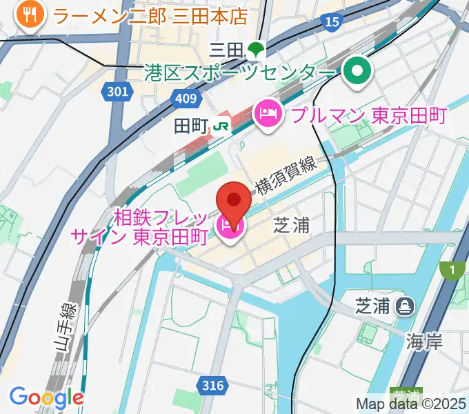 ミナトミュージックサロンの地図