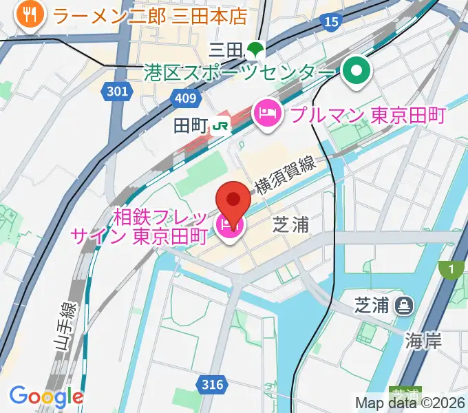 ミナトミュージックサロンの地図