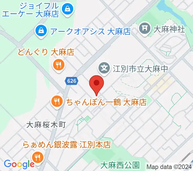 さくらぎピアノ教室の地図