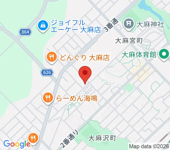 さくらぎピアノ教室の地図