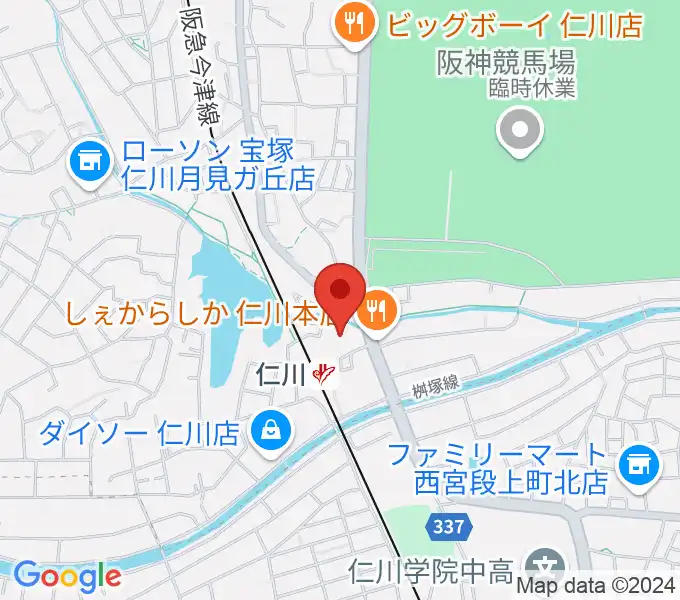 さらら仁川 宝塚市公益施設の地図