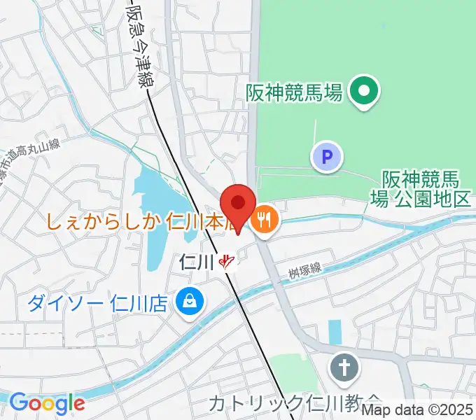 さらら仁川 宝塚市公益施設の地図