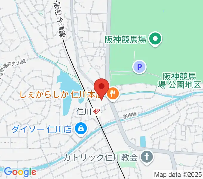 さらら仁川 宝塚市公益施設の地図