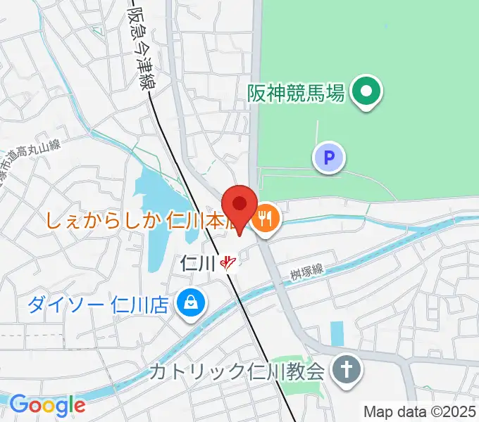 さらら仁川 宝塚市公益施設の地図