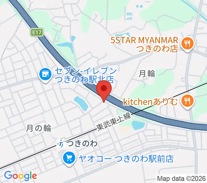 篠崎バイオリン工房の地図