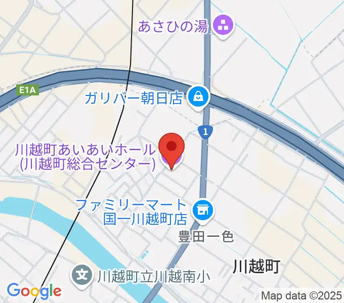 川越町あいあいホールの地図