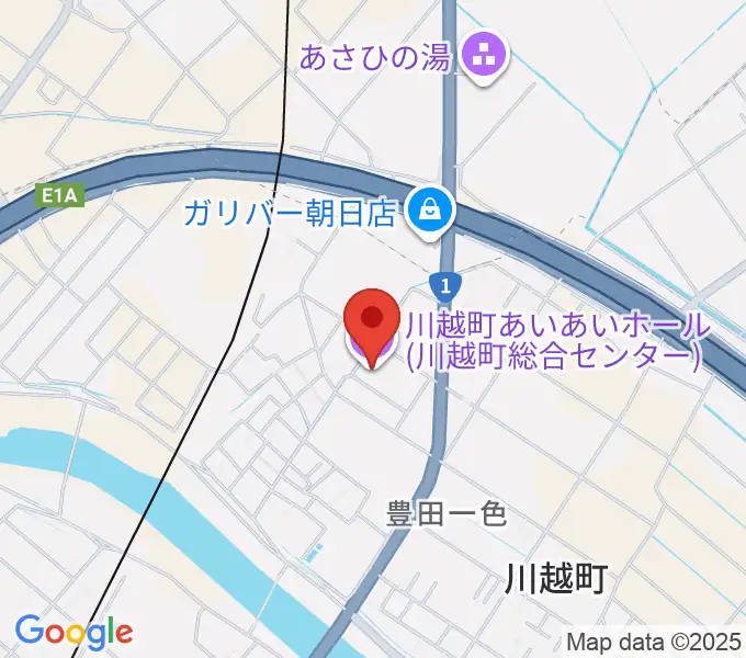 川越町あいあいホールの地図