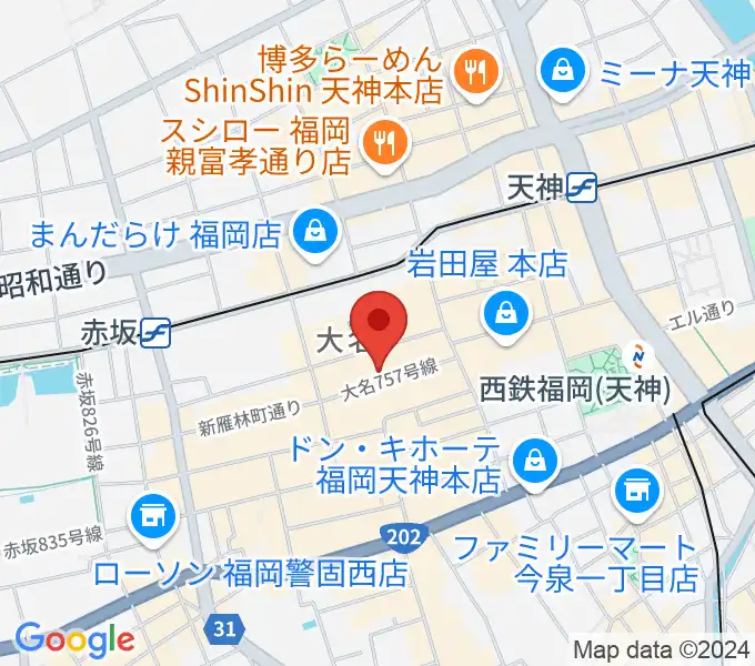 福岡brick（ブリック）の地図