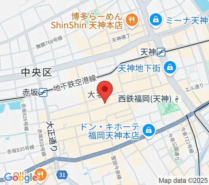 福岡brick（ブリック）の地図