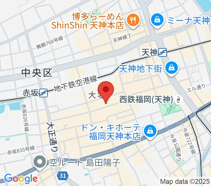 福岡brick（ブリック）の地図