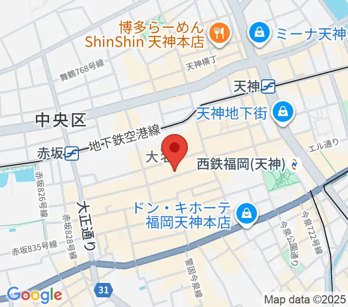 福岡brick（ブリック）の地図
