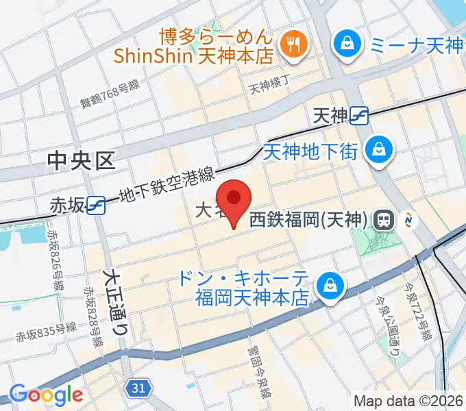 福岡brick（ブリック）の地図
