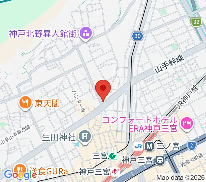 [移転]神戸三宮UP&ALLの地図