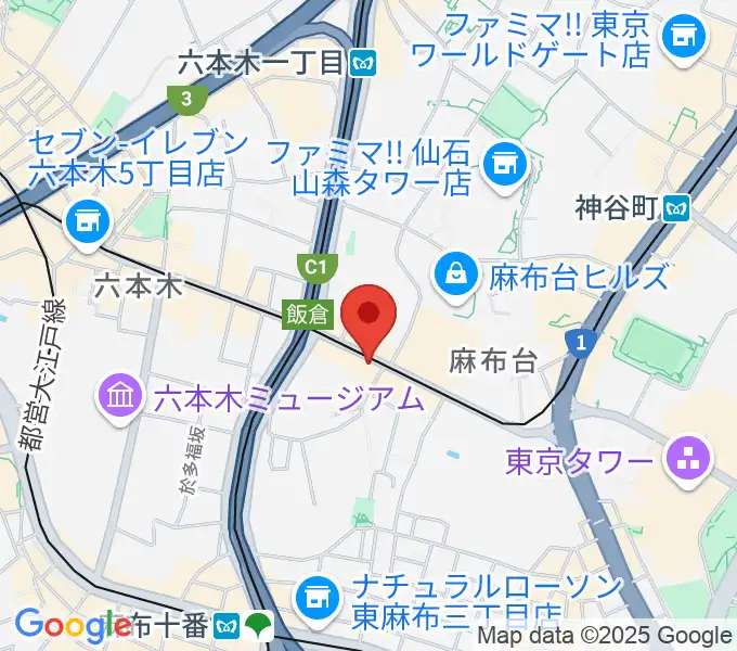六本木CUBEの地図