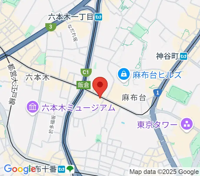 六本木CUBEの地図