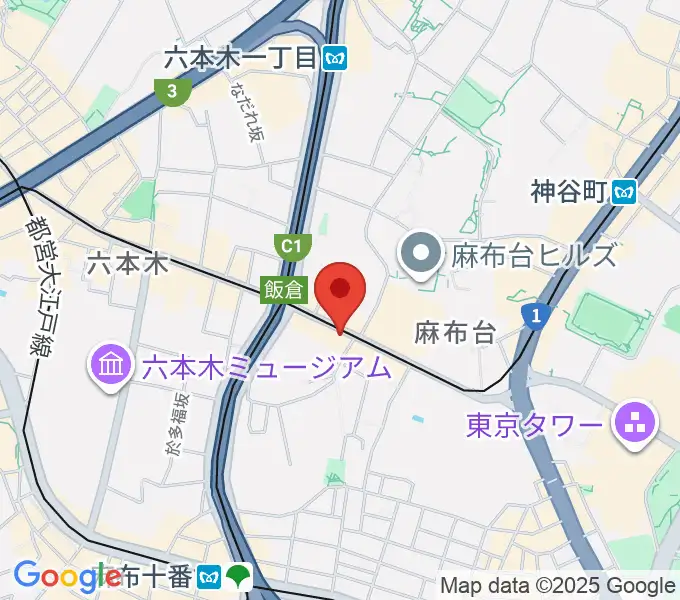 六本木CUBEの地図