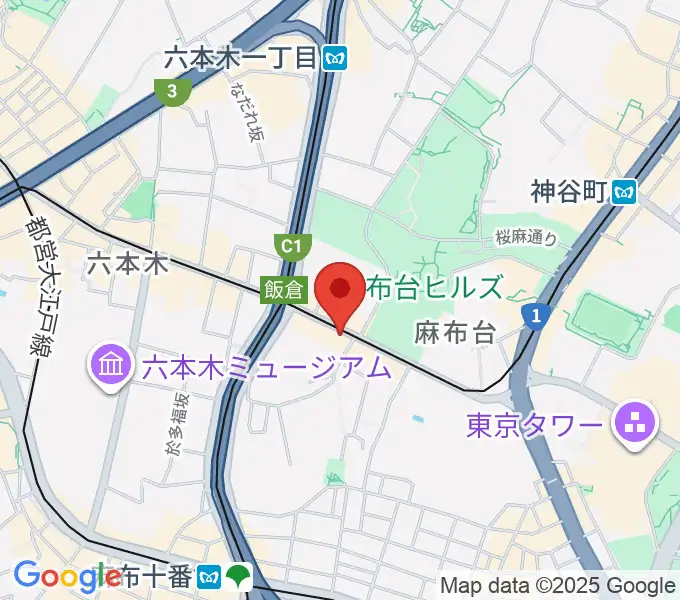 六本木CUBEの地図